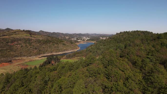 山川自然风景大山航拍