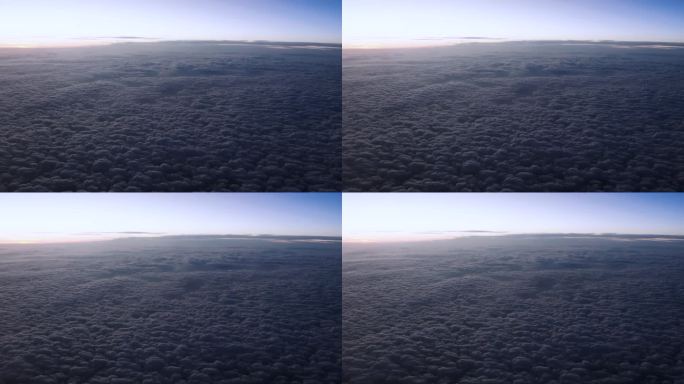 飞机窗外的云海