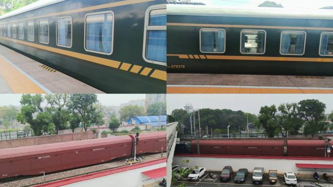 行驶的火车交通运输实拍