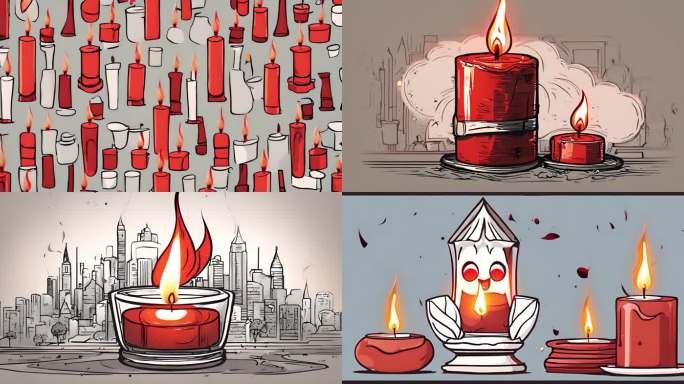 卡通可爱蜡烛背景