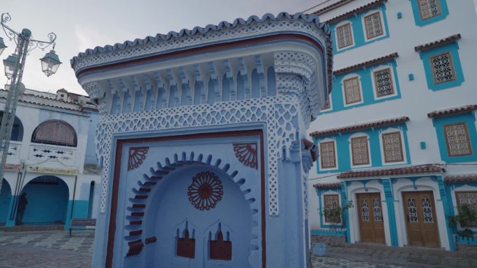 摩洛哥Chefchaouen的Al-Hawta广场