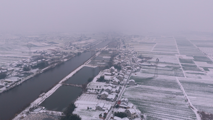 冬季雪景 松滋八宝 荆州2024第一场雪