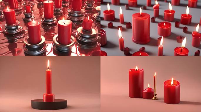 红色燃烧的蜡烛合集