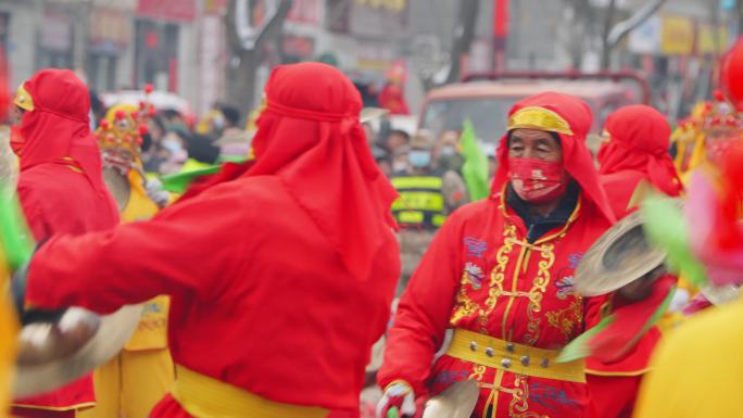 春节元宵节社火秧歌高跷舞狮传统文化