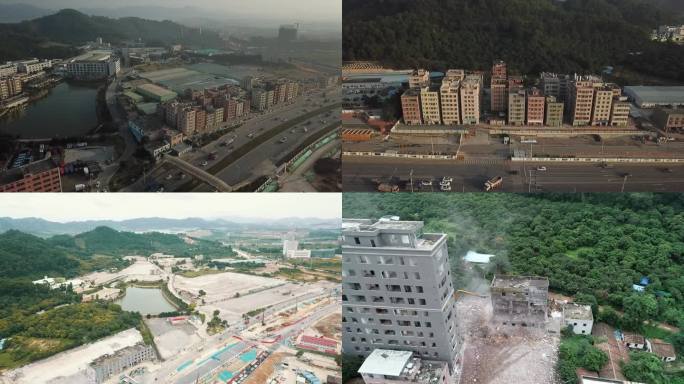 深圳市光明区科学城土地整备拆迁航拍资料
