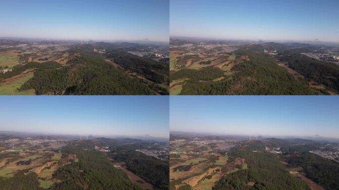 山川湖泊自然风景大山航拍