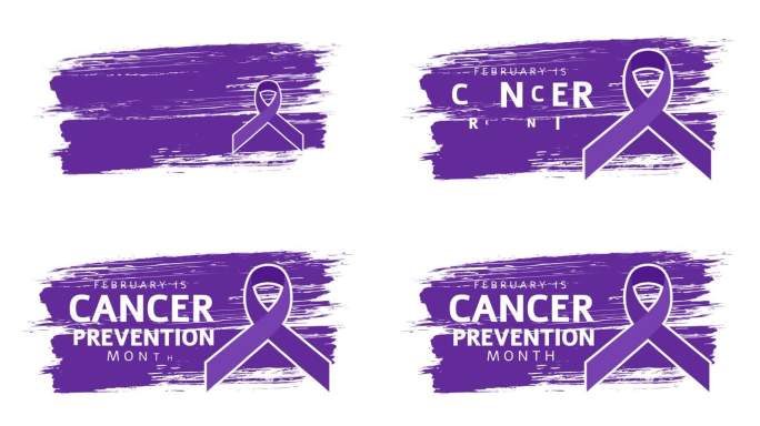全国癌症预防月海报，卡片，2月