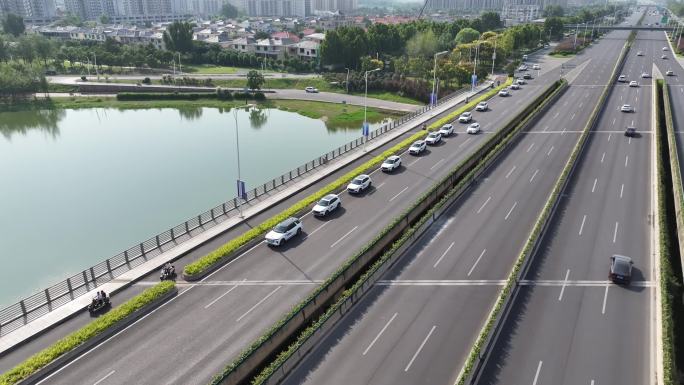 河南郑州红旗汽车车队郑州地标打卡航拍