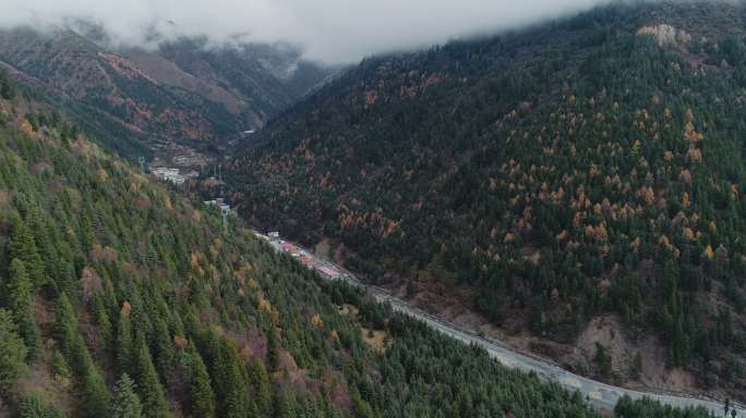 川西秋林山谷航拍