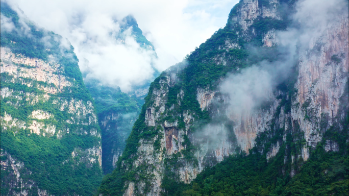 航拍金口河大峡谷