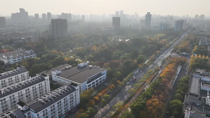 下沙大学城 青砖白瓦 湿地公园 城市大片