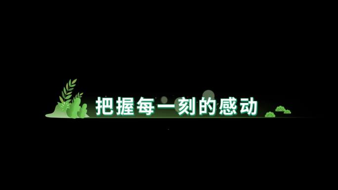 绿色清新mv歌词字幕条