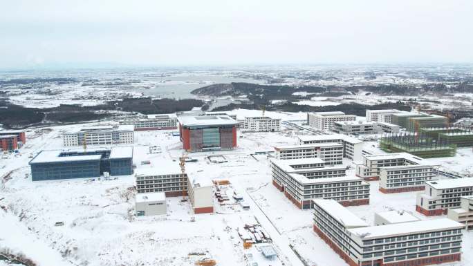 湖北文理学院新校区大雪美景