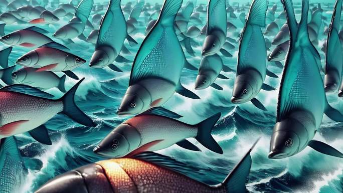 AI演绎海洋中的鱼类