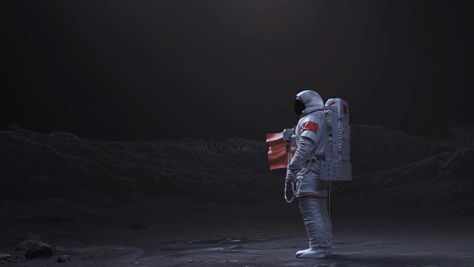 宇航员登月