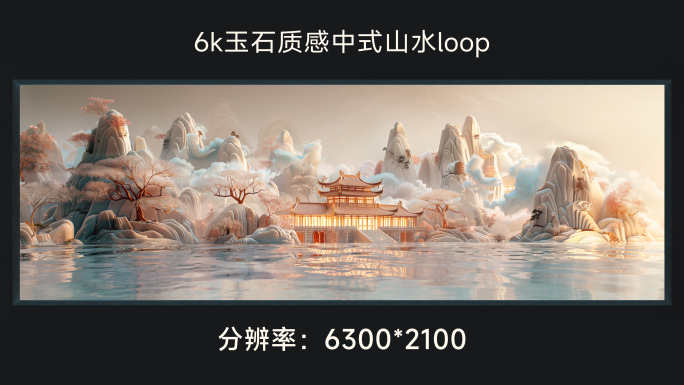 6k玉石质感中式山水loop