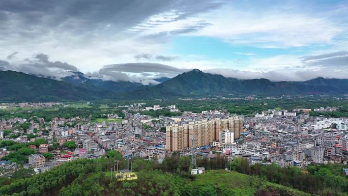 航拍延时 天空 云彩 田园素材