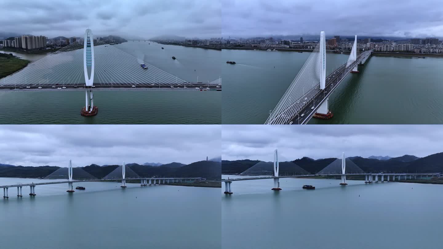 下雨前宁静的大桥