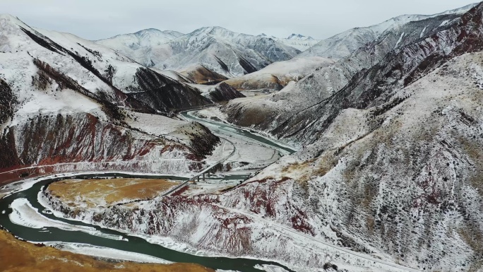 西藏怒江河谷航拍
