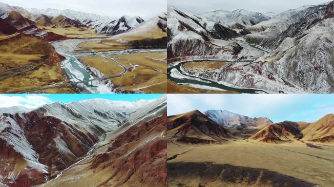 西藏怒江河谷航拍