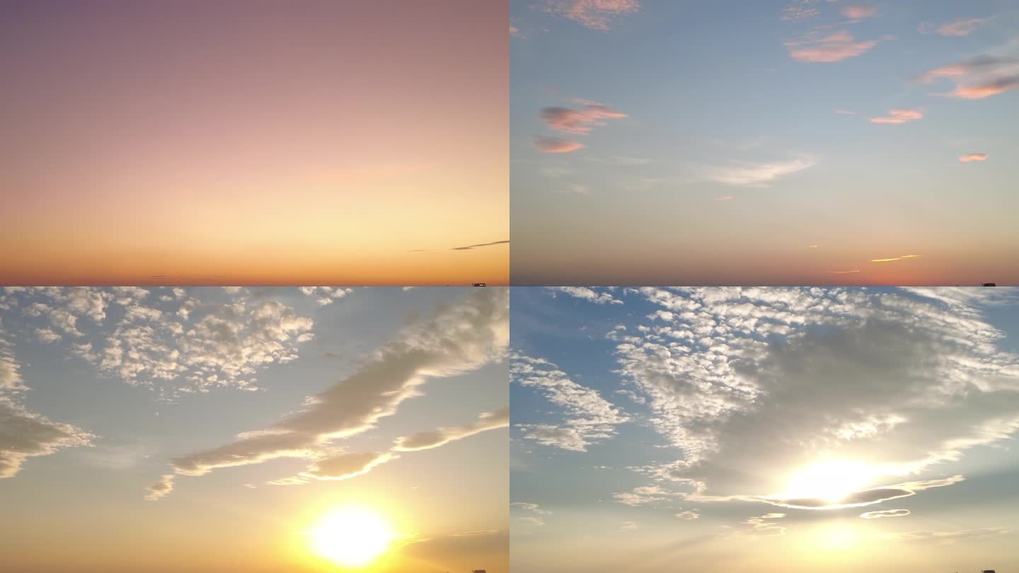 清晨太阳升起延时摄影6