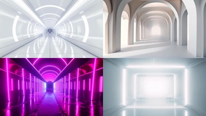 lde灯光霓虹灯隧道穿梭空间穿梭视觉艺术