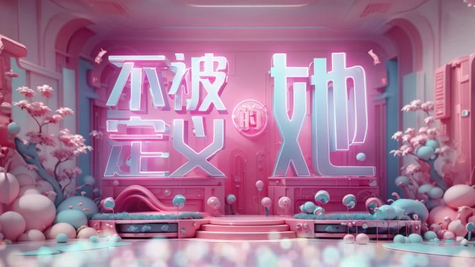 三八妇女节不被定义的她1080P背景3