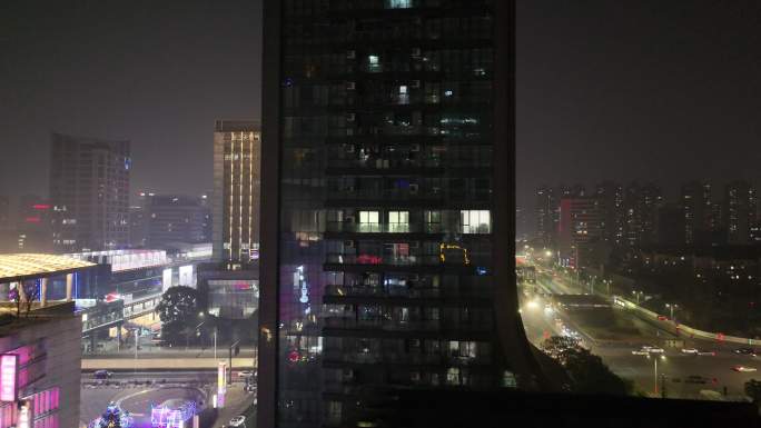 杭州 滨江 杭州印 国际滨 城市夜景
