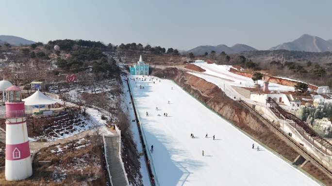 天津滑雪场航拍1