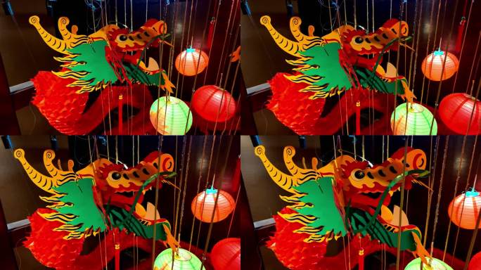 龙年春节红灯笼