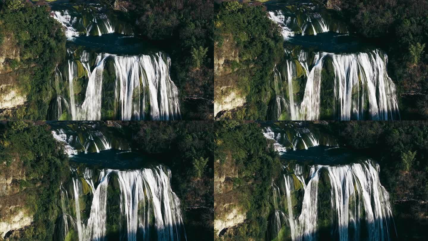 航拍5A景点贵州黄果树瀑布风景