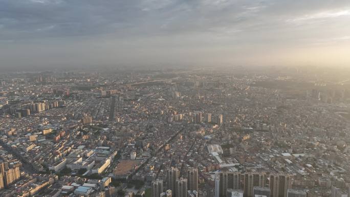 广东省东莞市大朗镇航拍城镇建筑风光