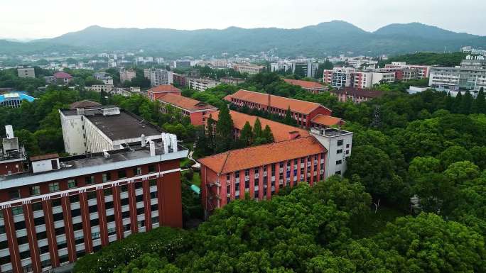 航拍长沙中南大学校园老校区