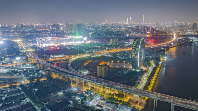 广州荔湾东沙夜景延时_03