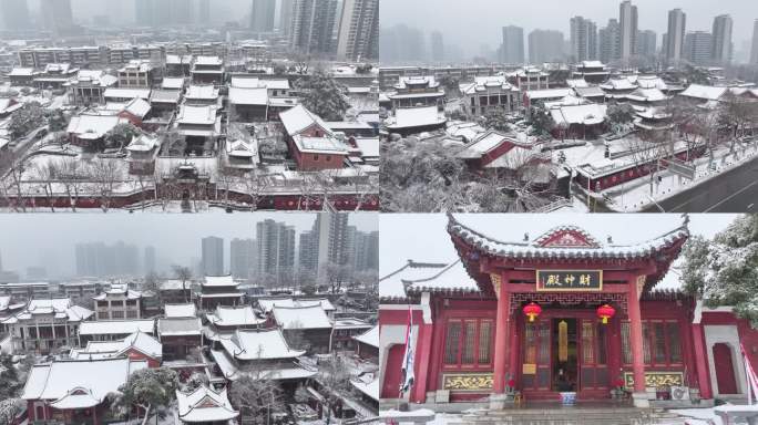 武汉长春观雪景