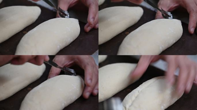 面包制作 乡村面包的割包