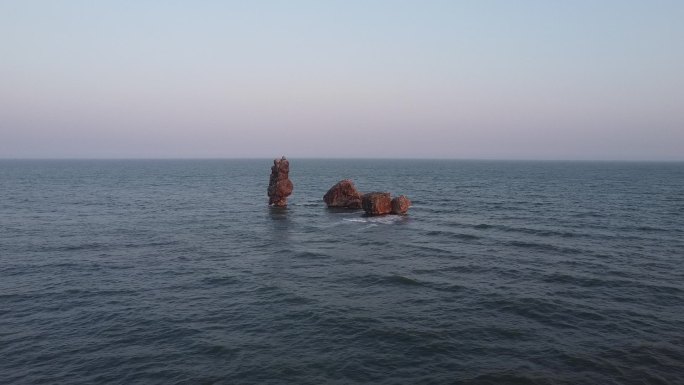 傍晚旅拍海上风景海边海滩