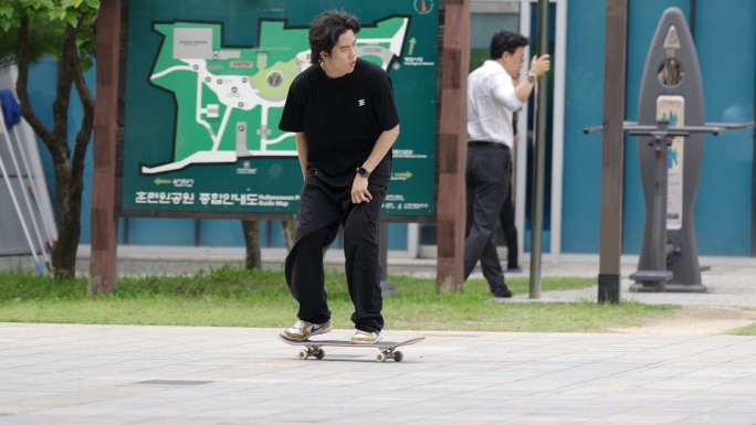 （4k-log）韩国街头滑板少年