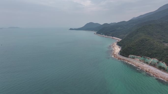 深圳航拍 杨梅坑 海岸线 4K 深圳