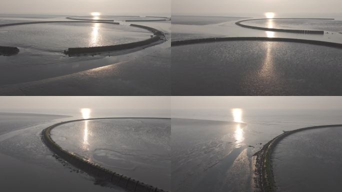 4K-Log-航拍上海临港南汇嘴滩涂