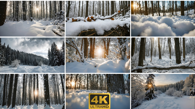 白桦林阳光下的白桦林雪中白桦林白桦林雪景