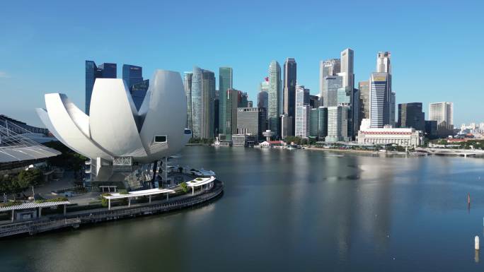 新加坡建筑群航拍