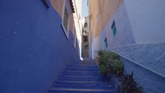 Chefchaouen，摩洛哥西北部Rif山脉中的蓝珍珠城