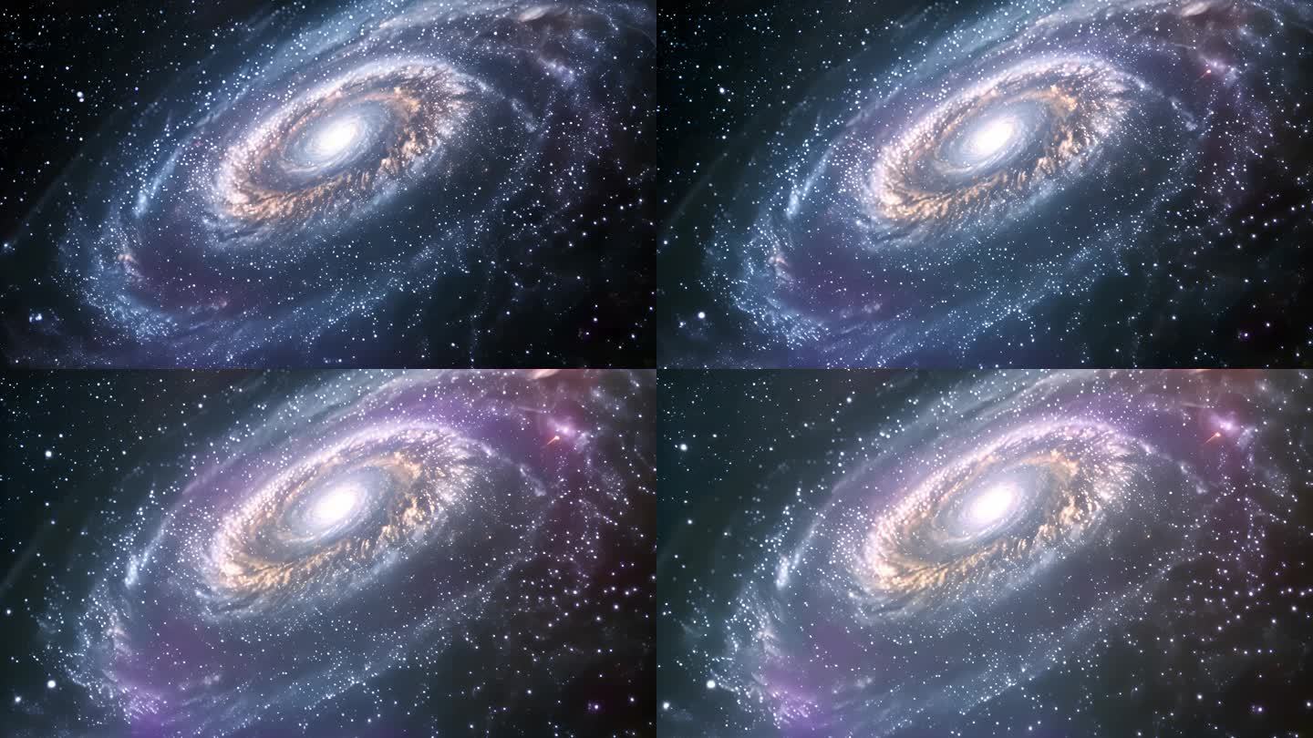 4K巨大圆盘星系，宇宙穿梭