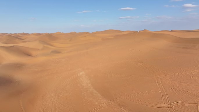 沙漠沙赛玄奘之路航拍空镜