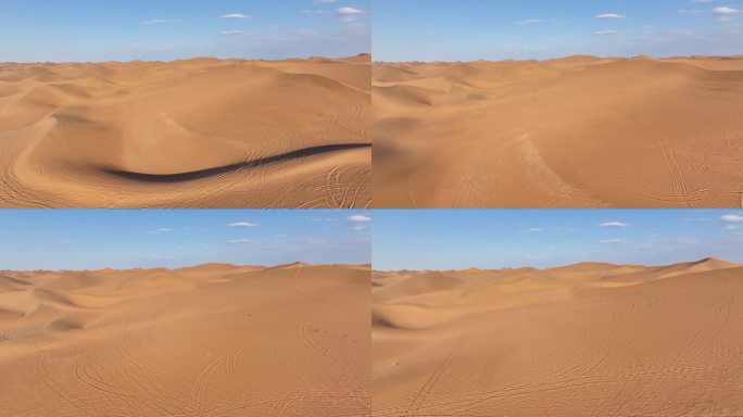 沙漠沙赛玄奘之路航拍空镜