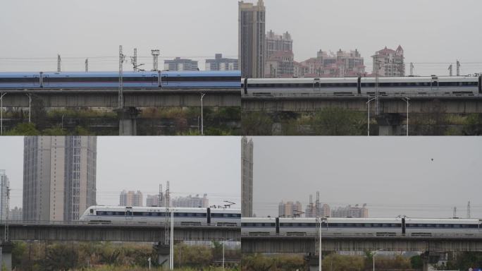 高速列车穿过城市9个片段合集