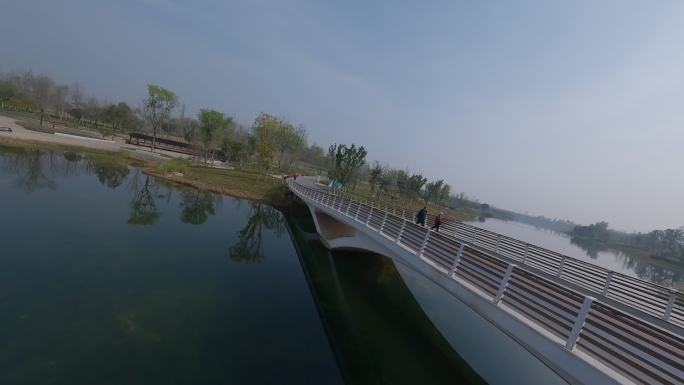 成都东安湖生态公园穿越机航拍