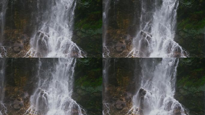 瀑布飞流水源生态岩壁