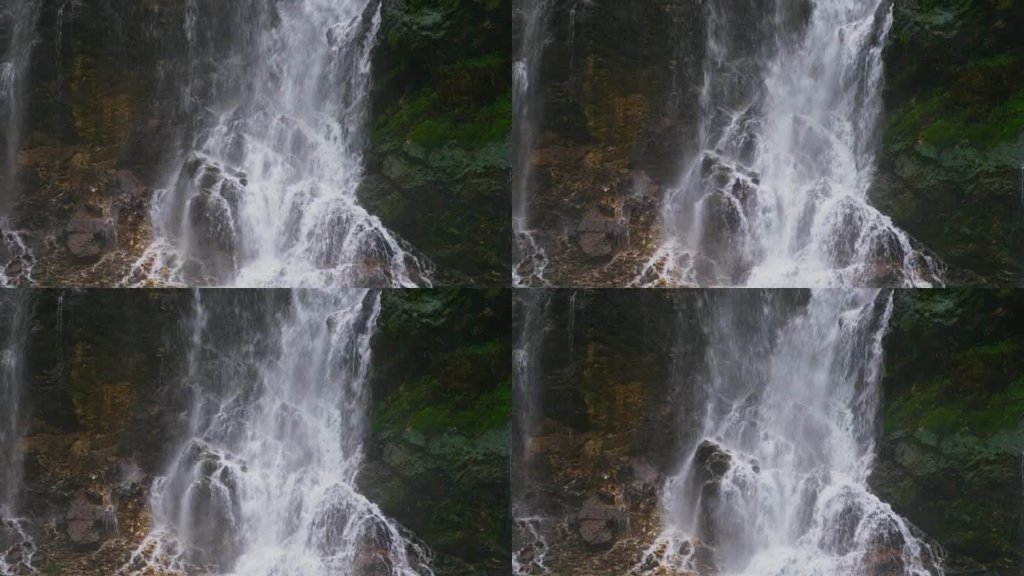 瀑布飞流水源生态岩壁